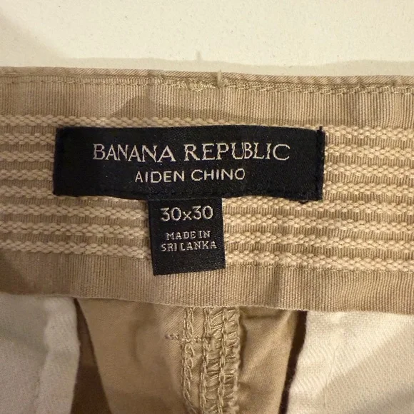 Banana Republic Men's Tan Khaki Aiden Chinos 30x30 - Picture 5 of 5